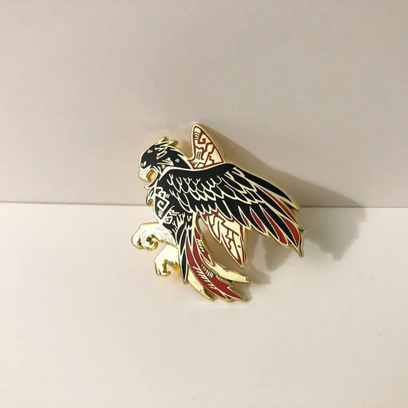 Morning Witch Eagle Hawk Pin Double Rubber Backing - Picture 9 of 9